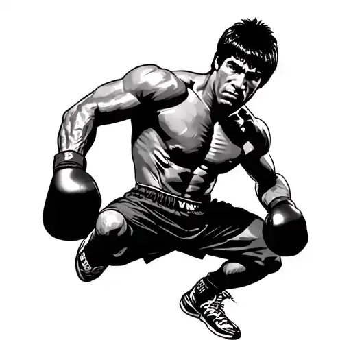 Rocky Balboa training tattoo design idea