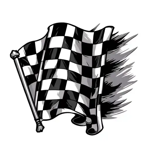 Checkered Flag tattoo design idea