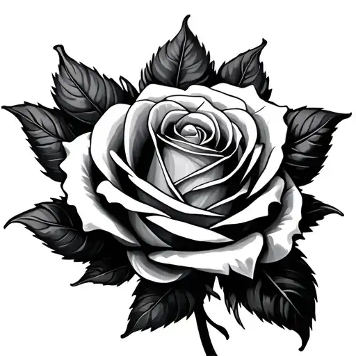 Metal Rose tattoo design idea