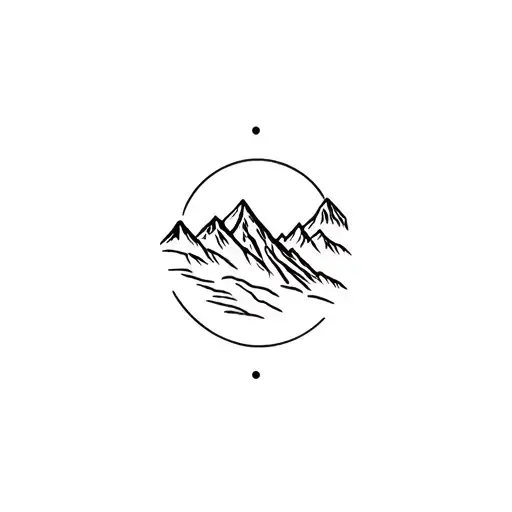sun pointe glacier National park tattoo design idea