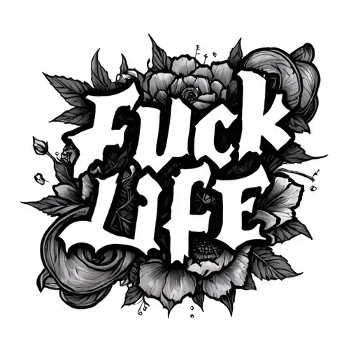 Fuck Life tattoo design idea