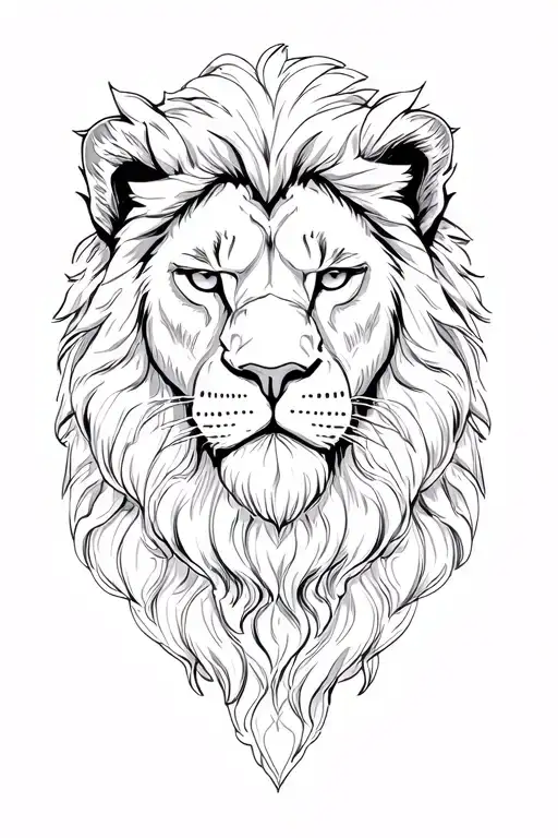 leon con corona tattoo design idea