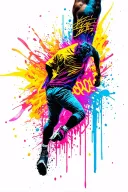 A black backdrop with Tate vertically running down forearm in colorful graffiti  tattoo design idea