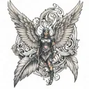 Valkyrie wings tattoo design idea