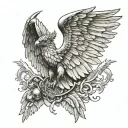 Valkyrie wings tattoo design idea