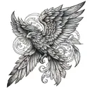 Valkyrie wings tattoo design idea