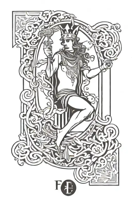the fool tarot card tattoo design idea
