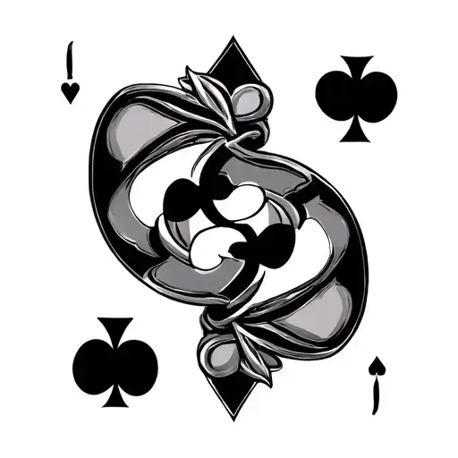 chrome hearts playing card tattoo design idea