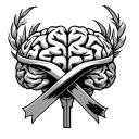 brain tumor survivor ribbon tattoo design idea
