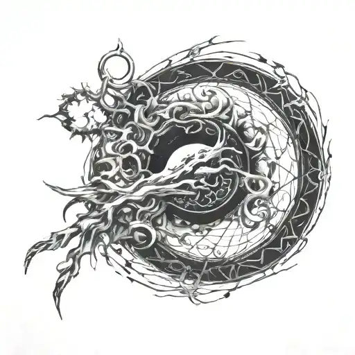 The wound of descent is the beginning of a leap; it means to escape from the center and to not hold back   tattoo design idea