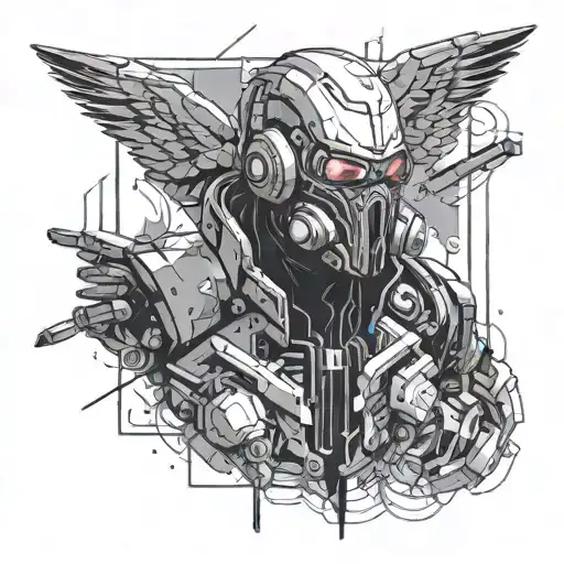 Cyberpunk 2077 tattoo design idea