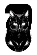 Cats ghost tattoo design idea