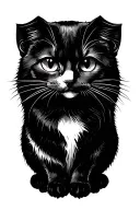 Cats ghost tattoo design idea