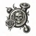 traditional flash old school tattoo design idea
