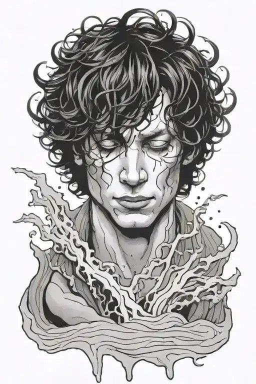 sandman neil gaiman letting sand pouring tattoo design idea