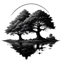 erdtree and haligtree tattoo design idea