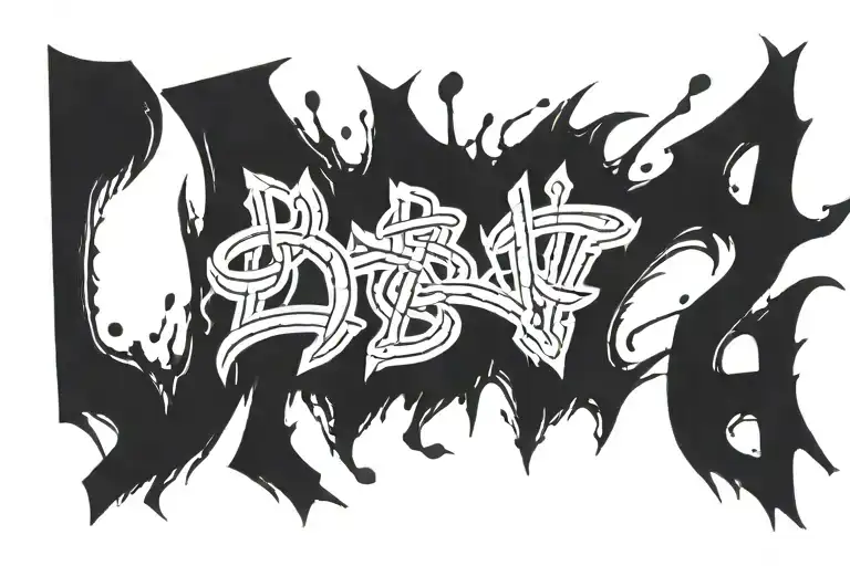 pain enough lettering tattoo design idea