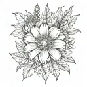 marigold flower with honeysuckle flowers tattoo design tattoo design idea