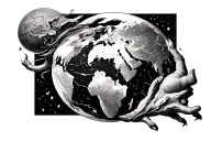 Atlas carrying the world tattoo design idea