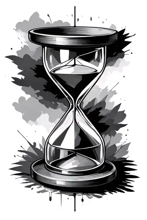 hourglass made of triangles tattoo design idea