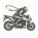 cyberpunk 2077 samurai tattoo design idea