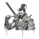 cyberpunk 2077 samurai tattoo design idea