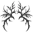 Smooth, branching lines like soft energy veins. Organic and calm, no shading, natural anatomical flow. tattoo design idea