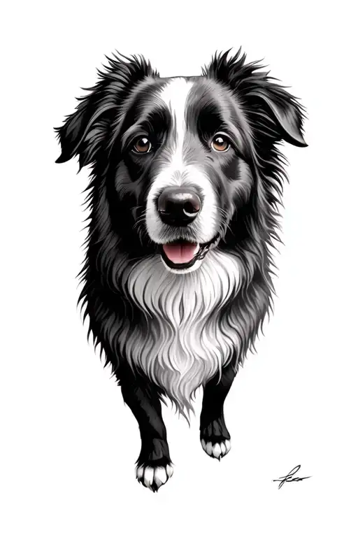 Tatra Sheepdog, mountain tattoo design idea