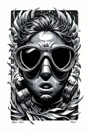 dive mask tattoo design idea