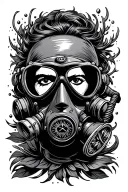 dive mask tattoo design idea