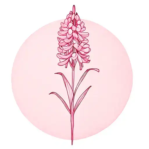 hyacinth, pink tattoo design idea