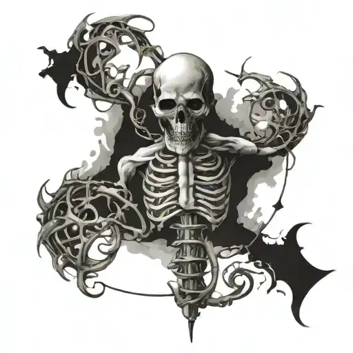 medical tattoo in dark fantasy genre tattoo design idea