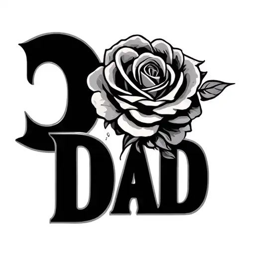 Dad Memorial tattoo design idea
