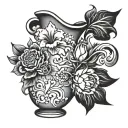 vase broken tattoo design idea
