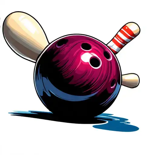 bowling ball and pin symbolizing your passion tattoo design idea