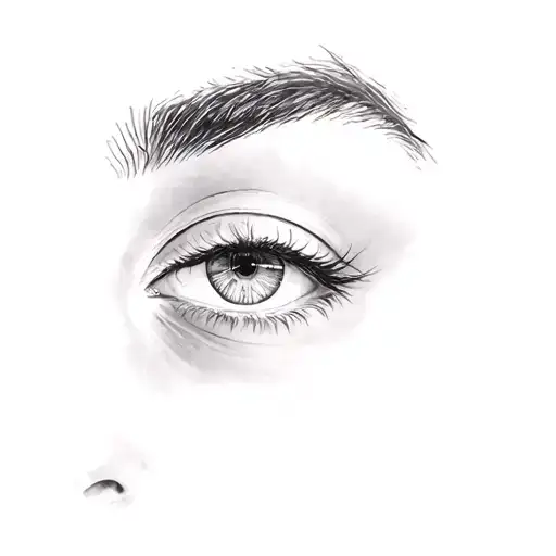 a person's eye tattoo design idea