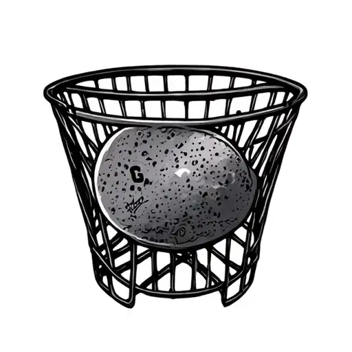 Disc Golf Basket tattoo design idea