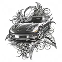 c6 corvette tattoo design idea