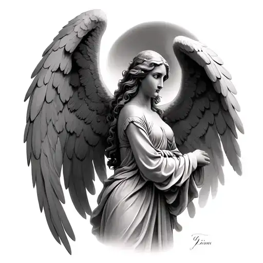 Biblically Accurate Angel tattoo design idea