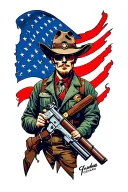 joshua graham fallout new vegas tattoo design idea