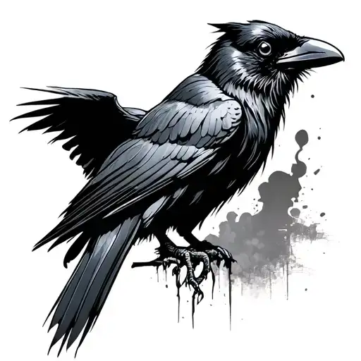 make a crow 2024 movie style tattoo tattoo design idea