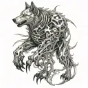 Combine elements of Diablo 2 with mystical creatures like wolves and spiders for a fantasy tattoo design tattoo design idea