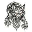 Combine elements of Diablo 2 with mystical creatures like wolves and spiders for a fantasy tattoo design tattoo design idea