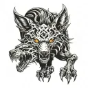 Combine elements of Diablo 2 with mystical creatures like wolves and spiders for a fantasy tattoo design tattoo design idea