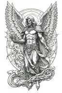 Archangel Azrael tattoo design idea
