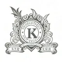 Armstrong crest featuring kids initials kkr tattoo design idea