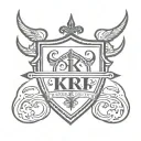 Armstrong crest featuring kids initials kkr tattoo design idea