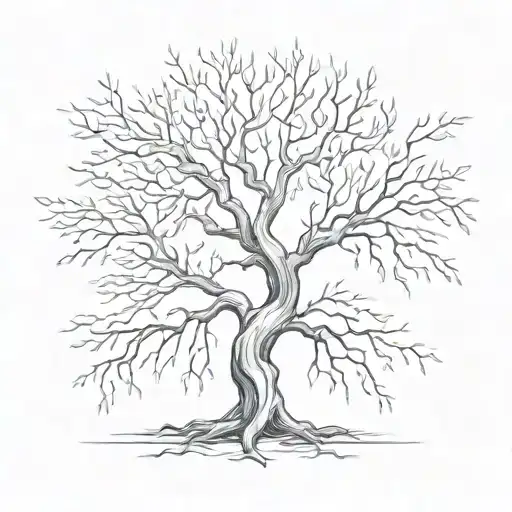 POSION tree weeping willow tree intertwined tattoo design idea