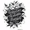 psalm 56:3-4 in elegant cursive script tattoo design idea