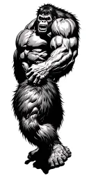 zombie Incredible Hulk fighting king kong tattoo design idea